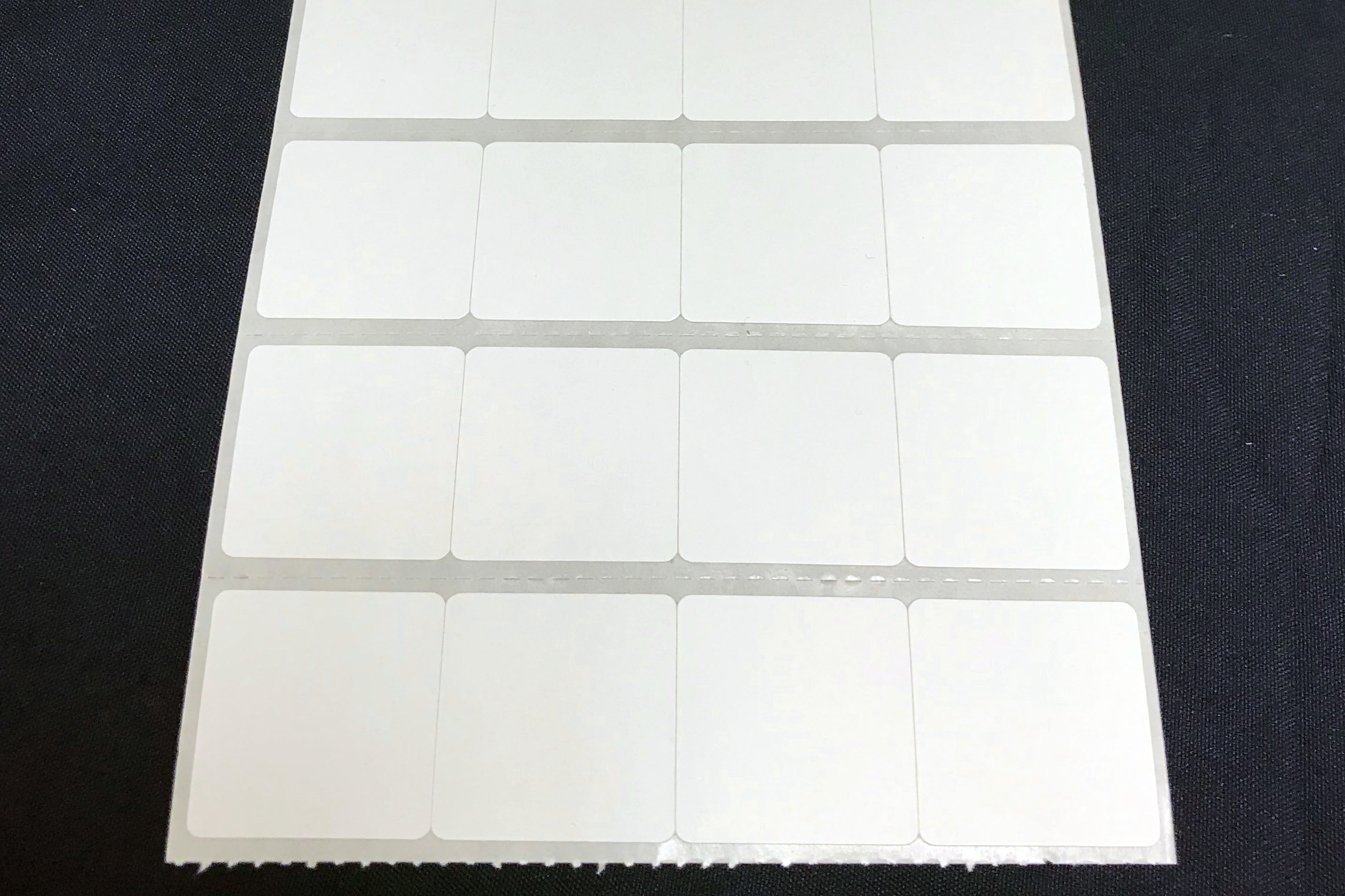 Direct Thermal Paper Slide Labels - 4 Across - 3" Core - Perforated - 0.9375" x 0.9375" - LA-DT166-4A3CP