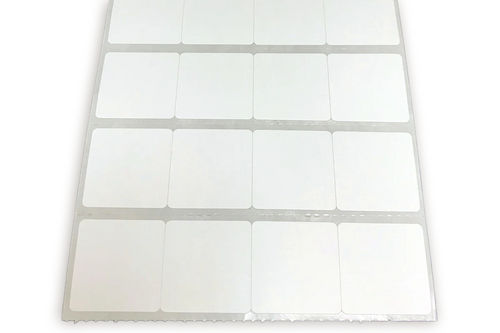 Direct Thermal Paper Slide Labels - 4 Across - 3" Core - Perforated - 0.9375" x 0.9375" - LA-DT166-4A3CP