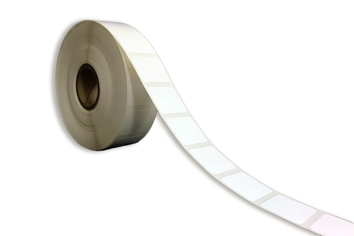 White Polyester Thermal Transfer Slide Labels, Xylene and Chemical Resistant - 0.9375" x 0.75" - LA-TFF206-1A1CP16
