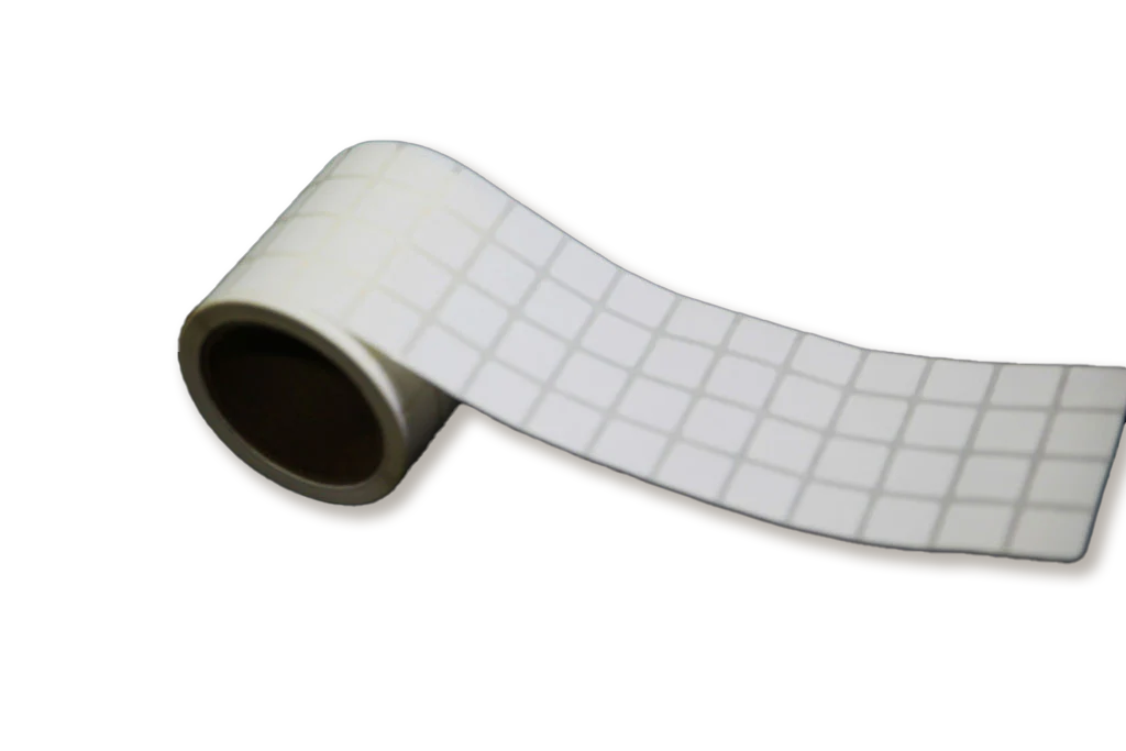 Thermal Transfer Paper Slide Labels - 4 Labels Across - 0.875" x 0.875" - LA-TP140-4A1CP