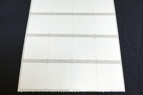 Direct Thermal Paper Slide Labels - 4 Across - 3" Core - Perforated - 0.9375" x 0.9375" - LA-DT166-4A3CP