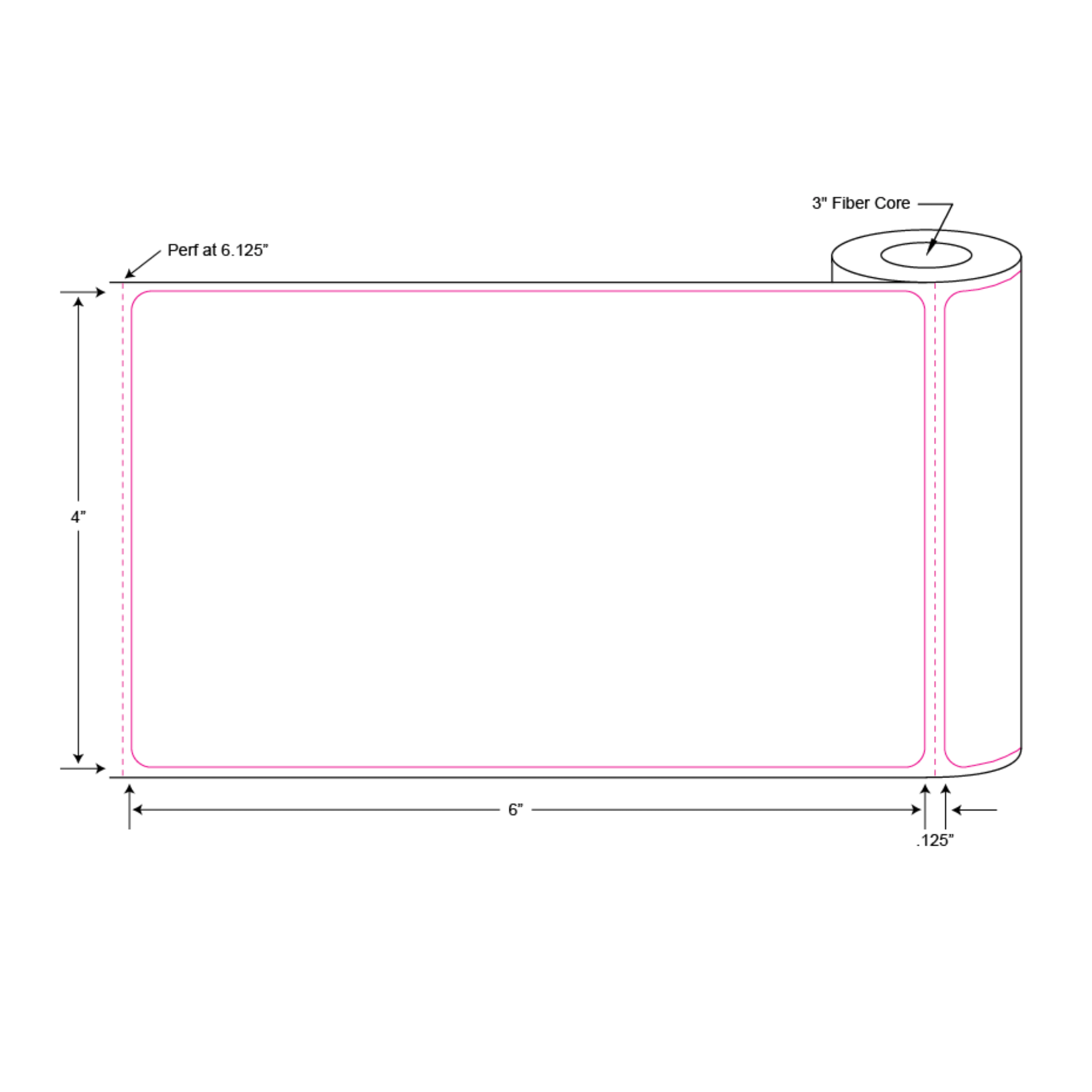 Pack of 4 Rolls - White Thermal Transfer Shipping Labels - 4 x 6" (LM-TTL-4060)