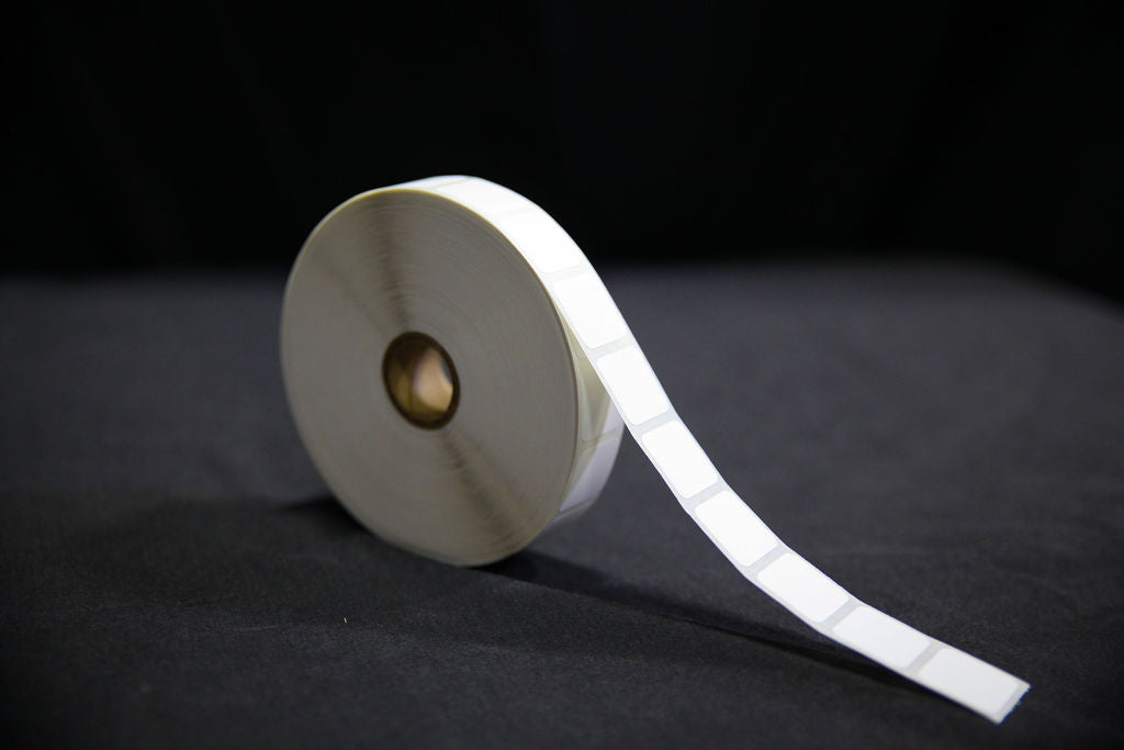 Matte White Thermal Transfer Polyester Slide Labels, Xylene and Chemical Resistant - White Opaque Liner (0.875" x 0.875") - LA-TFM210-1A1CP