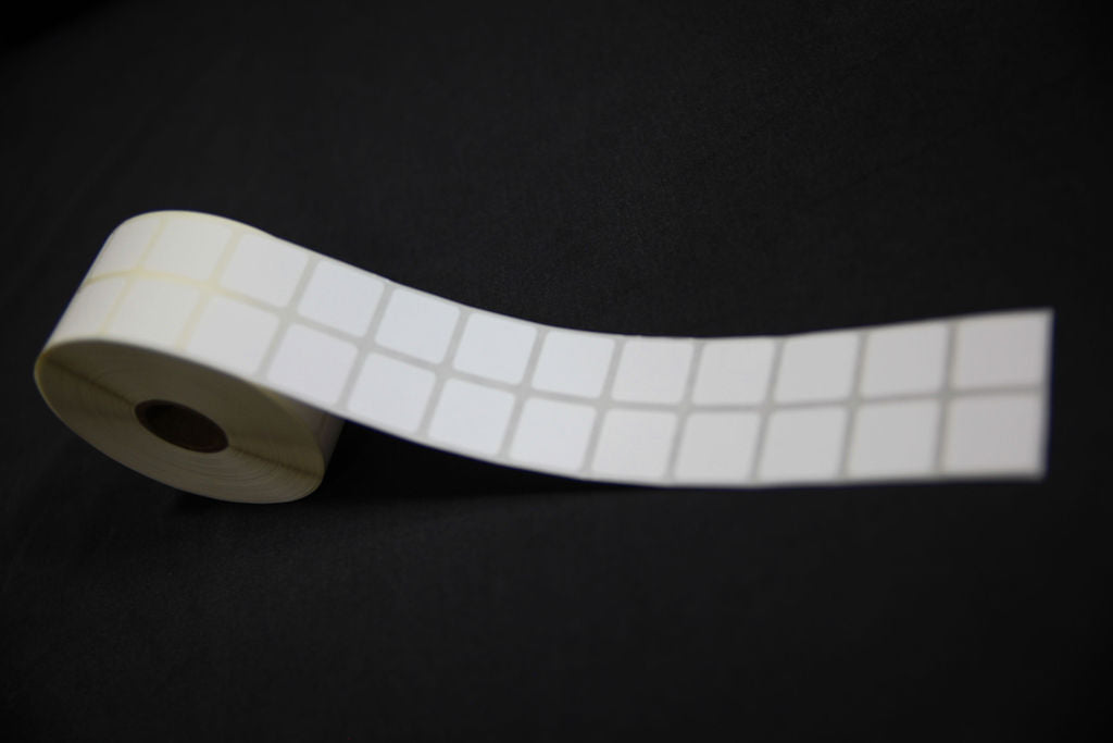 Thermal Transfer Paper Slide Labels - 2 Labels Across - 0.875" x 0.875" - LA-TP140-2A1CP